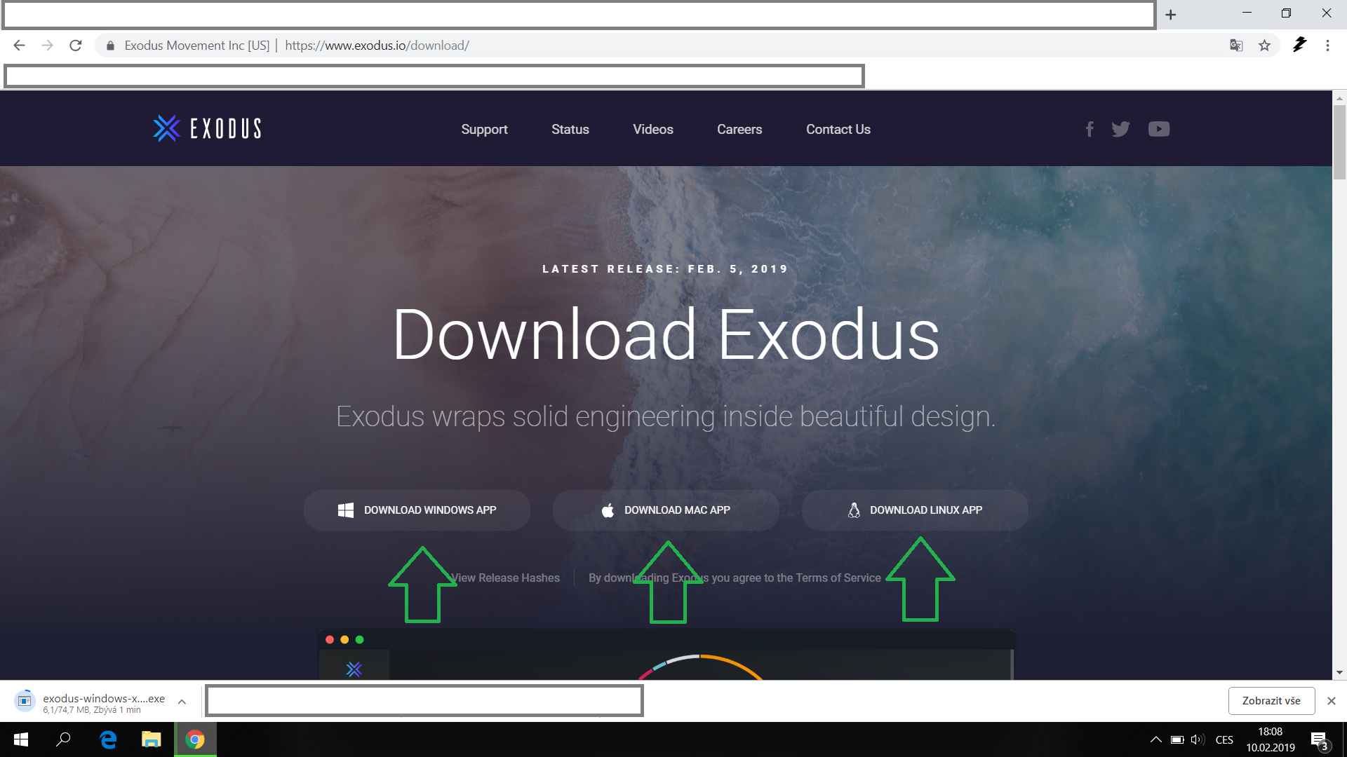 exodus kryptomenova penezenka