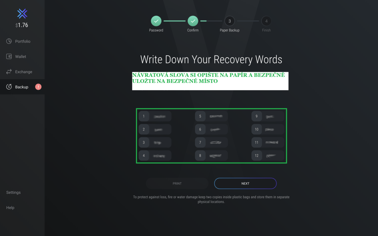 exodus recovery slova
