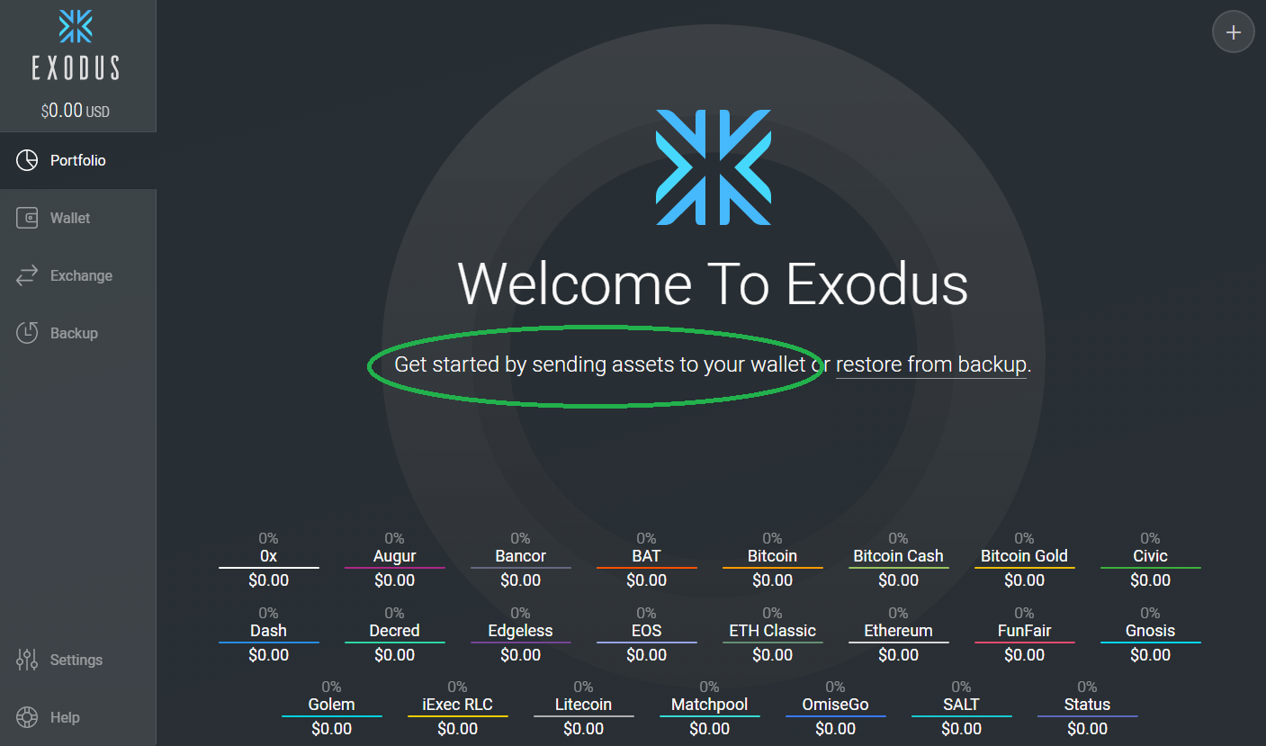 exodus kryptopenezenka uvodni obrazovka