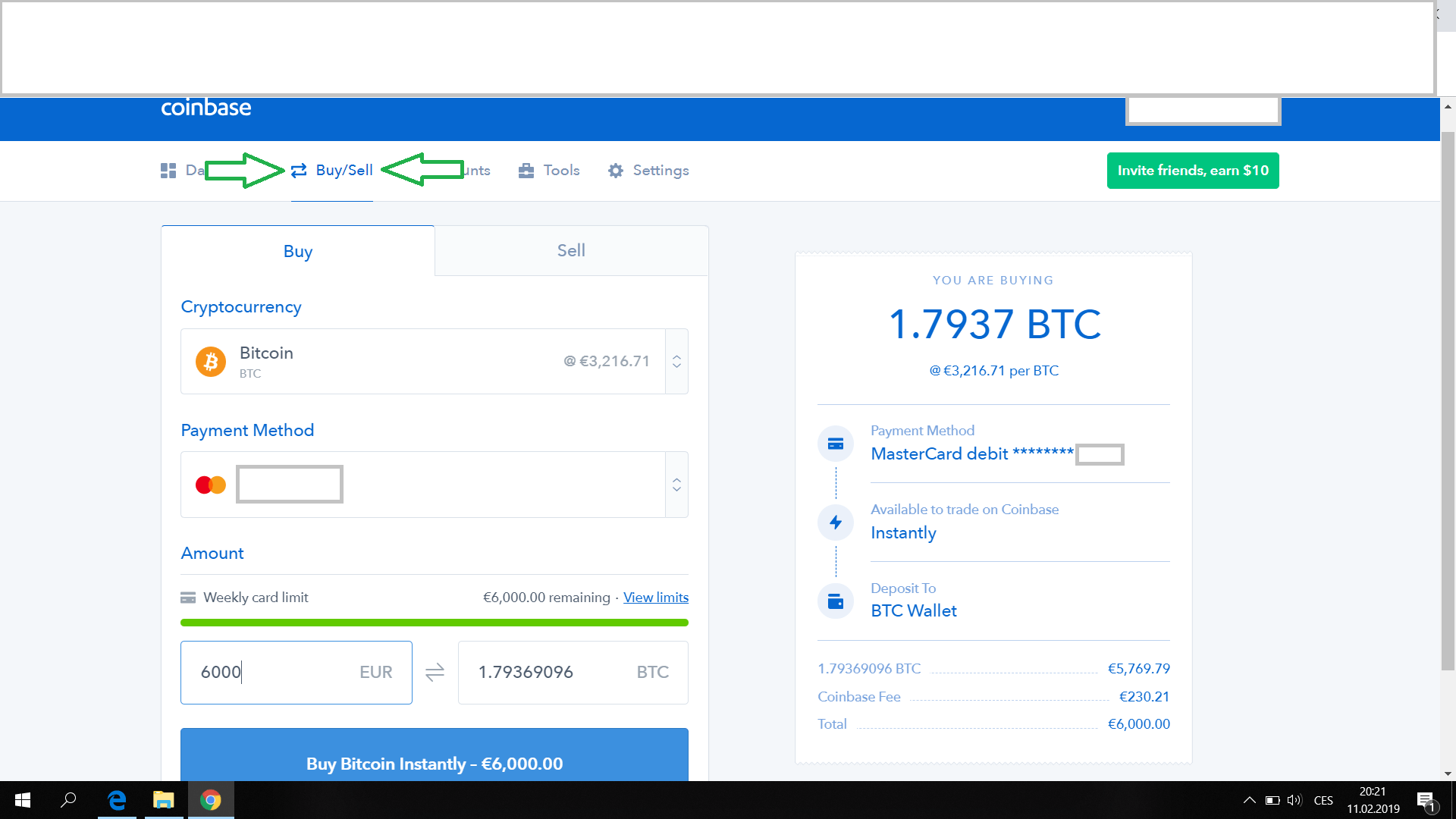 smenarna coinbase nakup