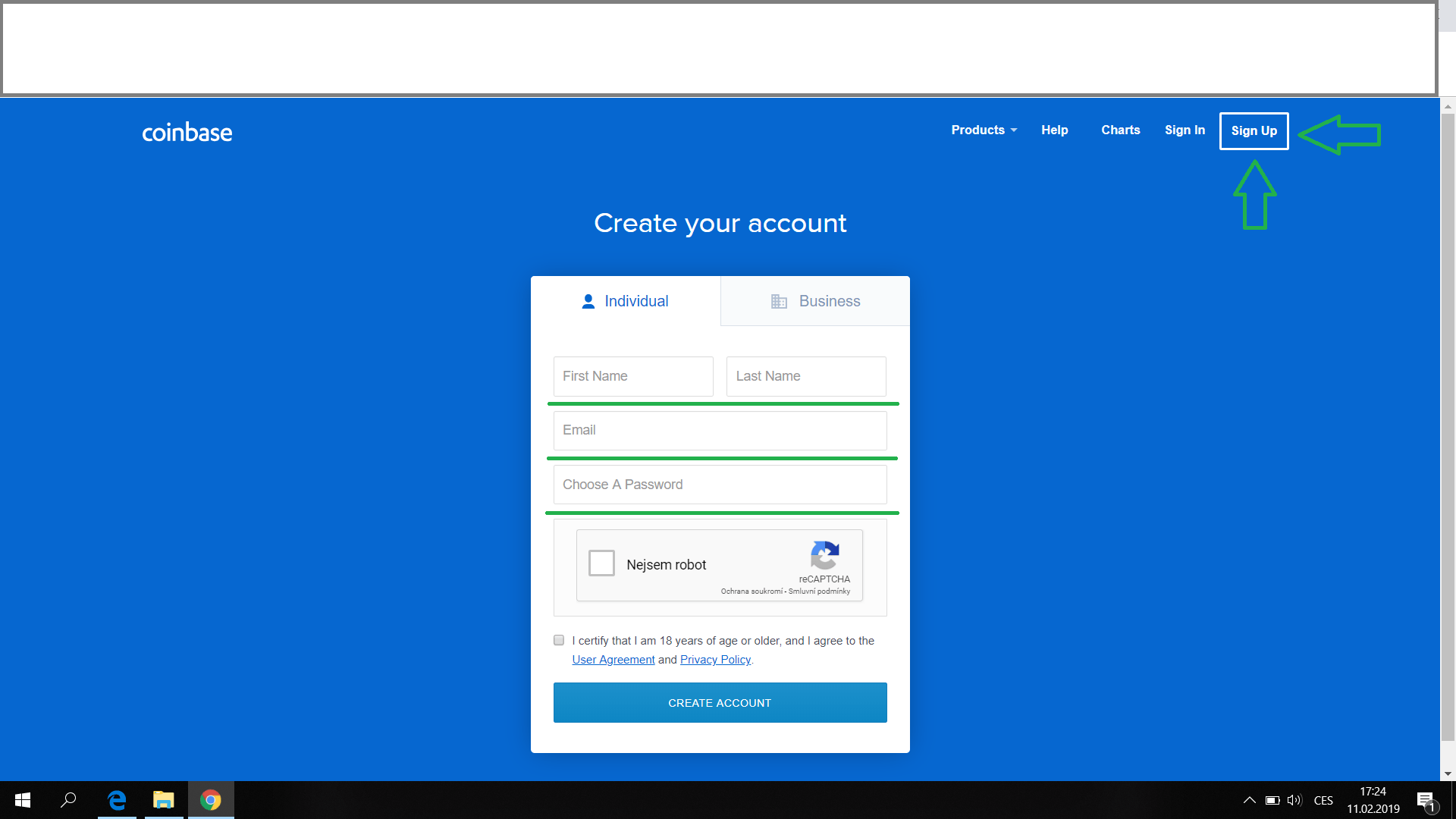 smenarna coinbase uvod