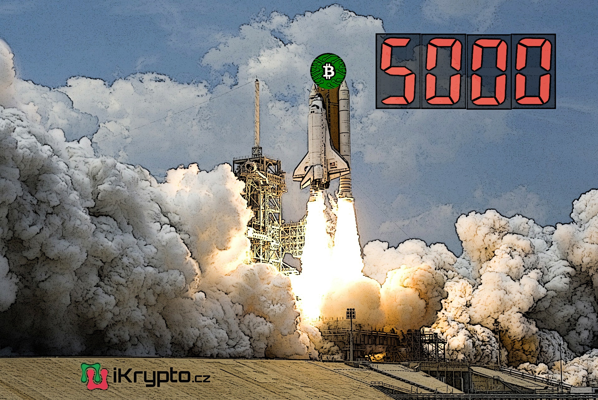 bitcoin vystoupal nad 5000 USD
