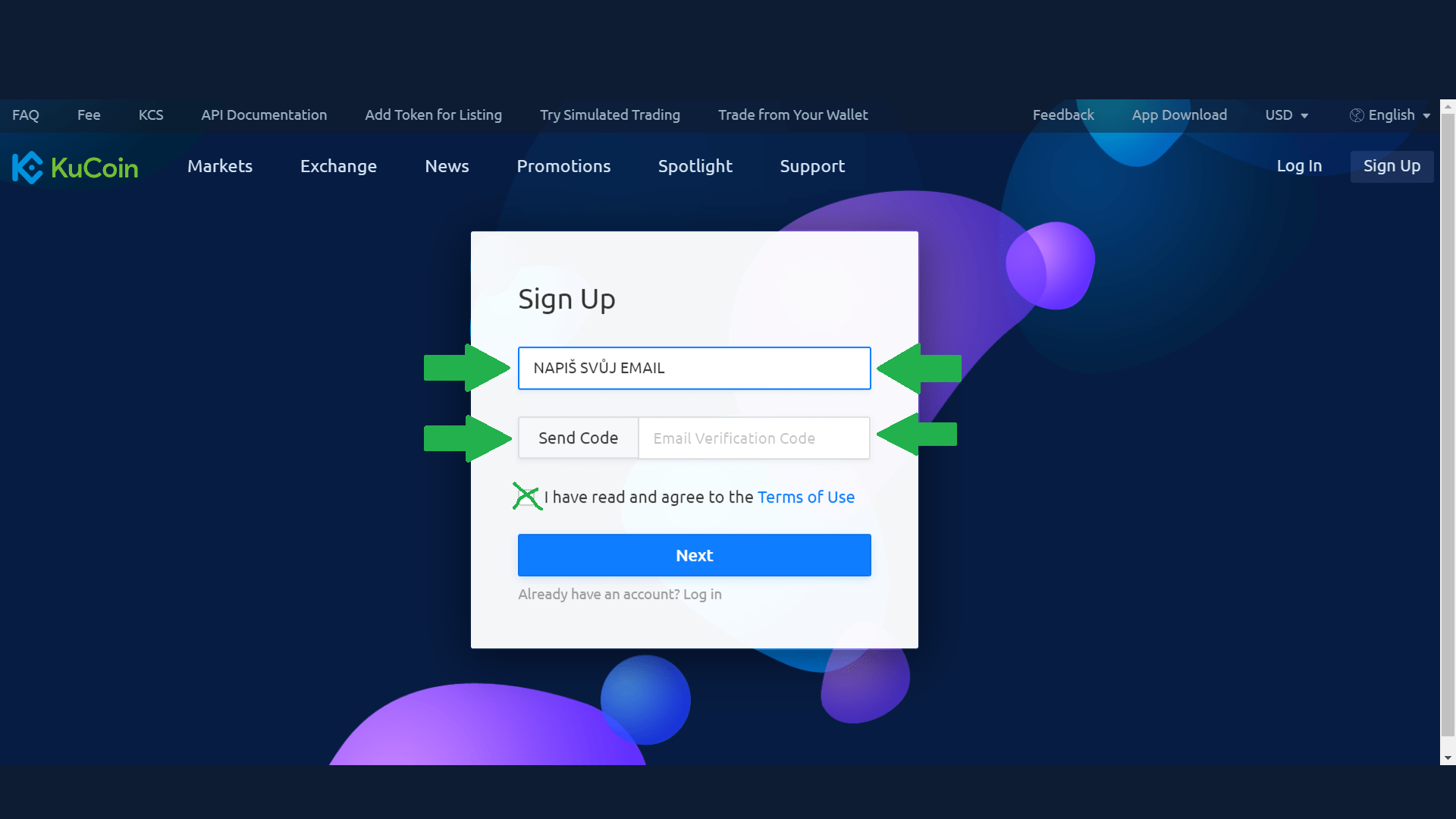 burza kucoin navod 2